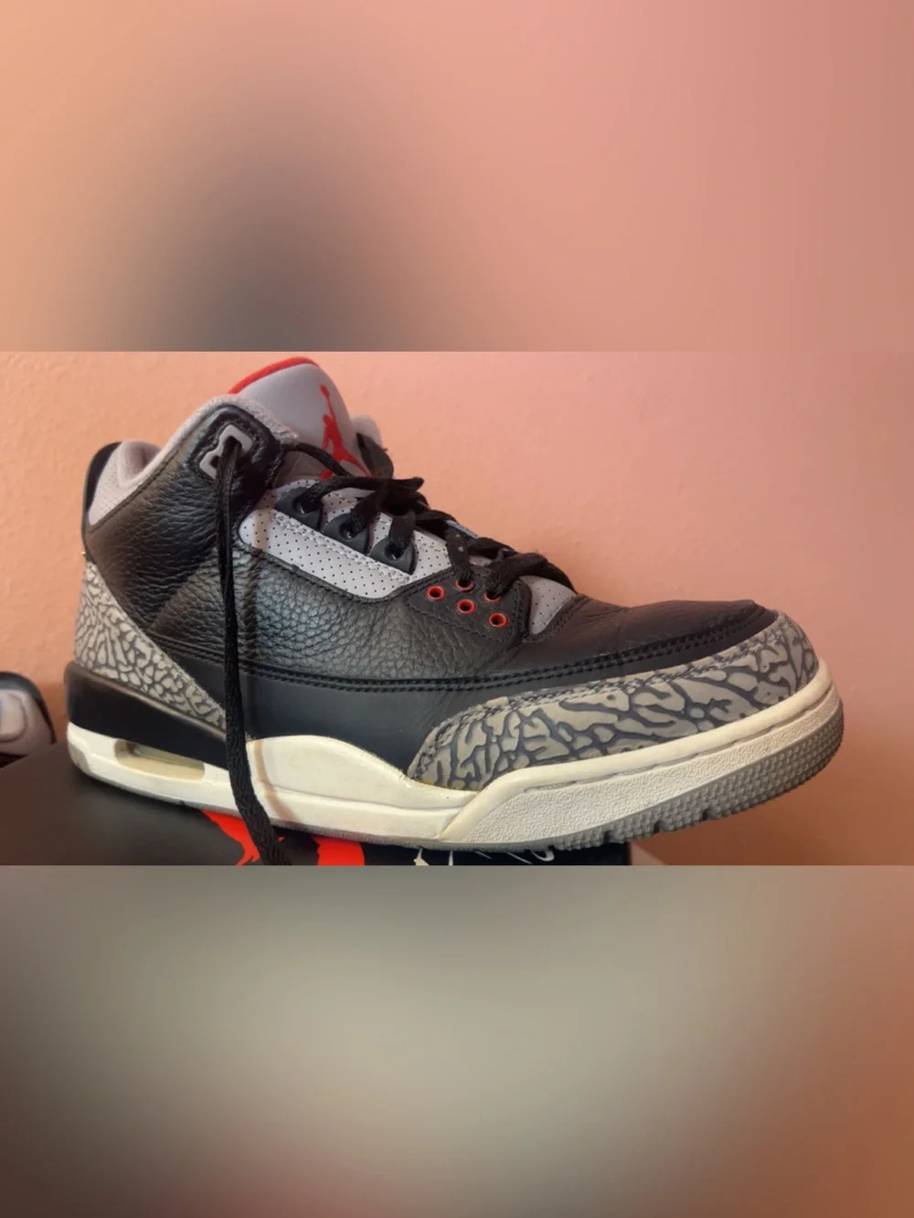 Nike Air Jordan 3 Retro Black Cement 2018 Men’s Size 10 Sneakers 854262-001